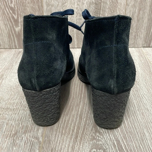 Echi Di Moda Made In Italy Black Suede Heeled Ankle Boots EU 37 (US 6.5) - Picture 4 of 16